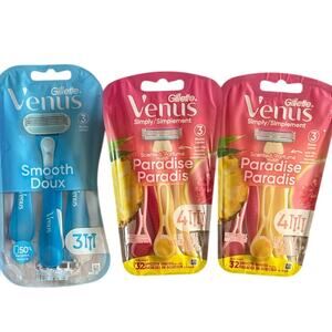 Lot 3 Gillette Venus/Schick Hydro Silk Razors
